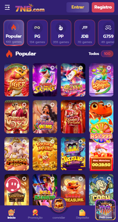 Interface do App 7nb.com